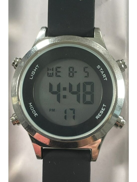 Time and Tru Accessories - Time And Tru Digital Watch Black Strap Stainless Bezel FMDOTT090 Women's O/S NEW